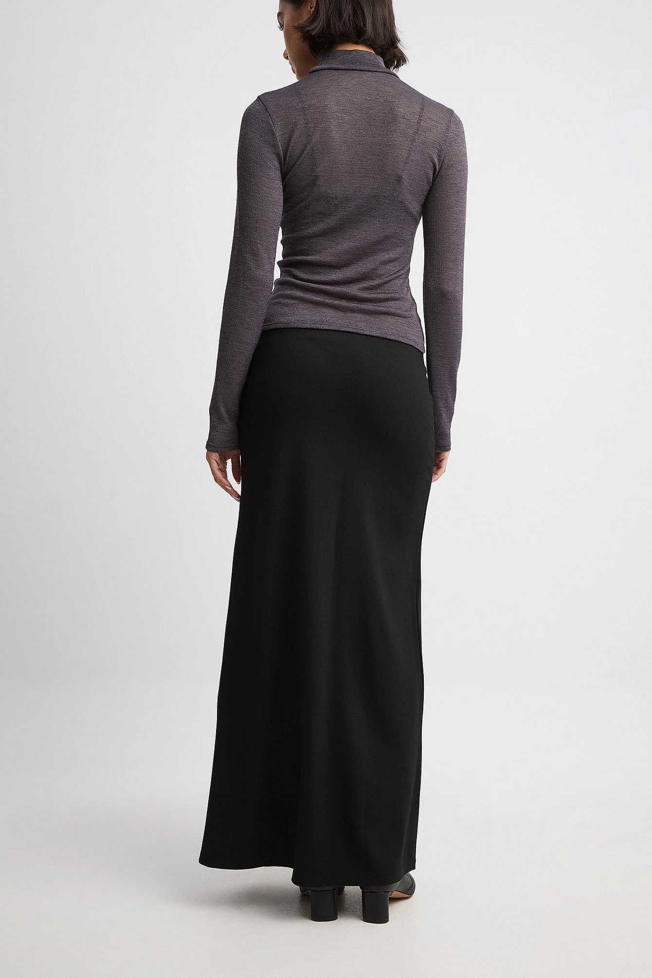 Maxirock aus Jersey mit niedriger Taille