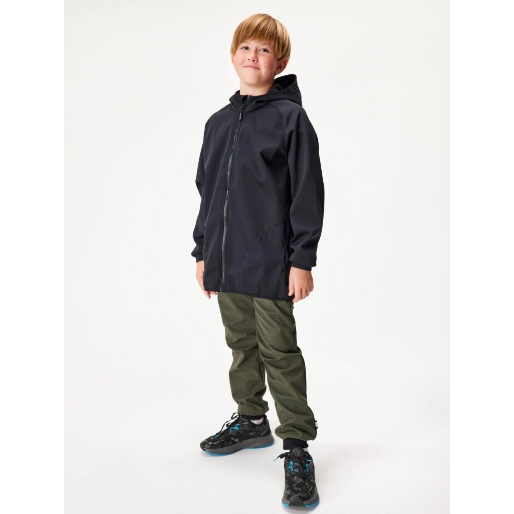 Unuo Street Khaki Kinder Softshellhose mit Fleece