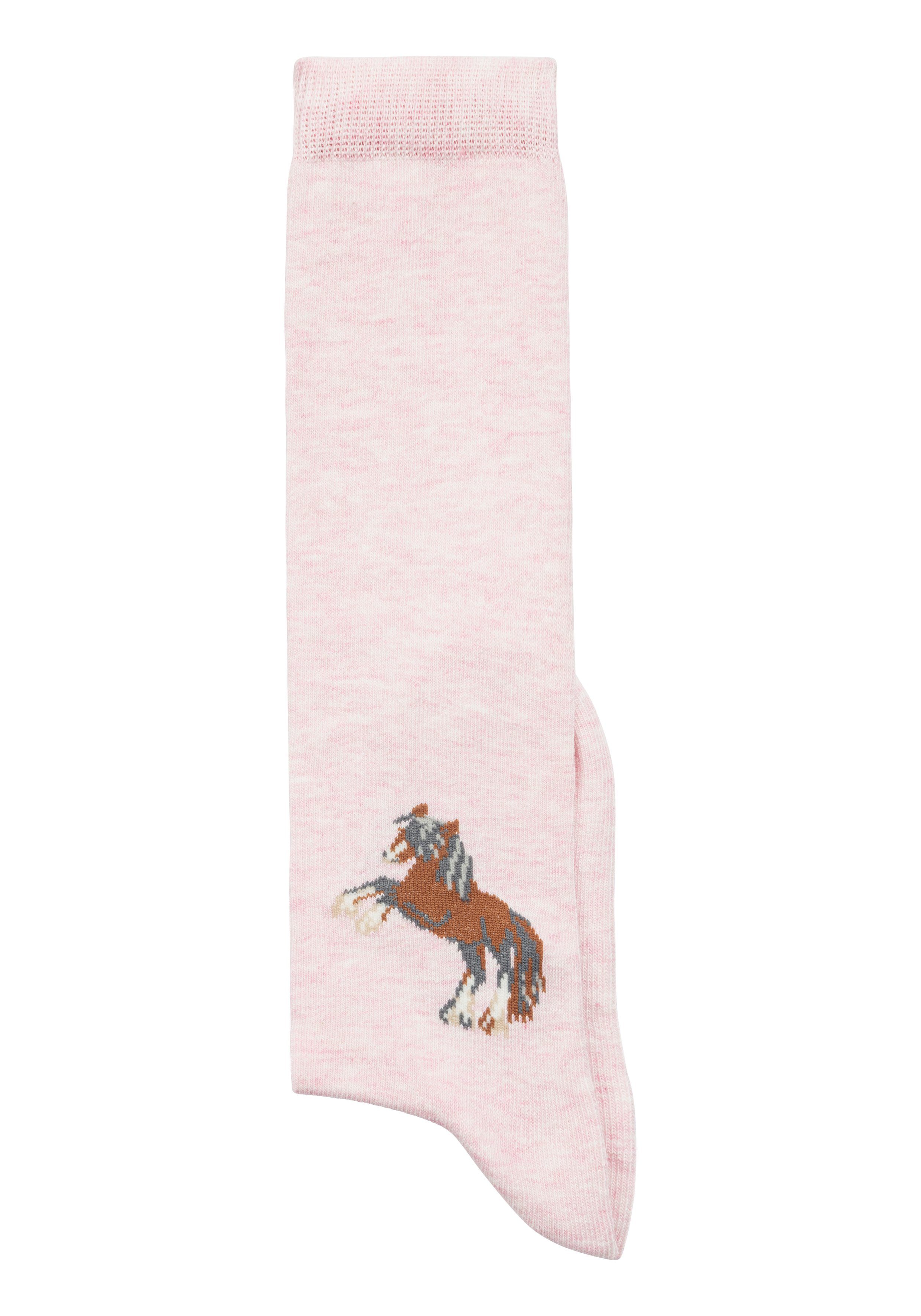 H.I.S Kniestrümpfe (5-Paar) mit eingestricktem Motiv