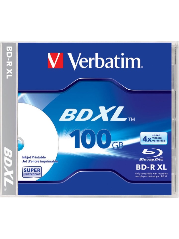 COFI 1453 Verbatim BD-R XL 100GB/2-4x Jewelcase (1 Disc) in Blau günstig kaufen onesize