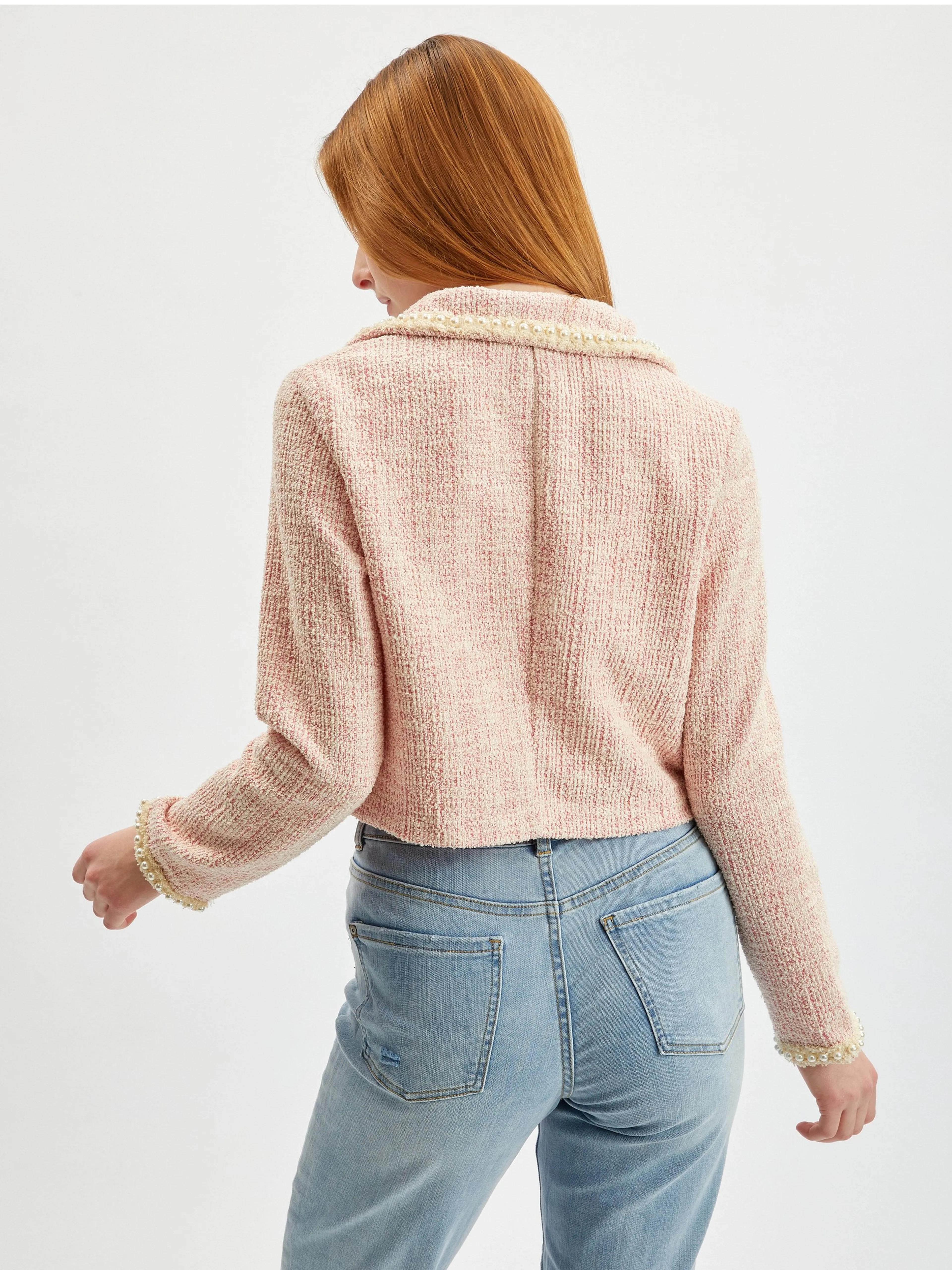 Hellrosa Damen-Tweedjacke ORSAY