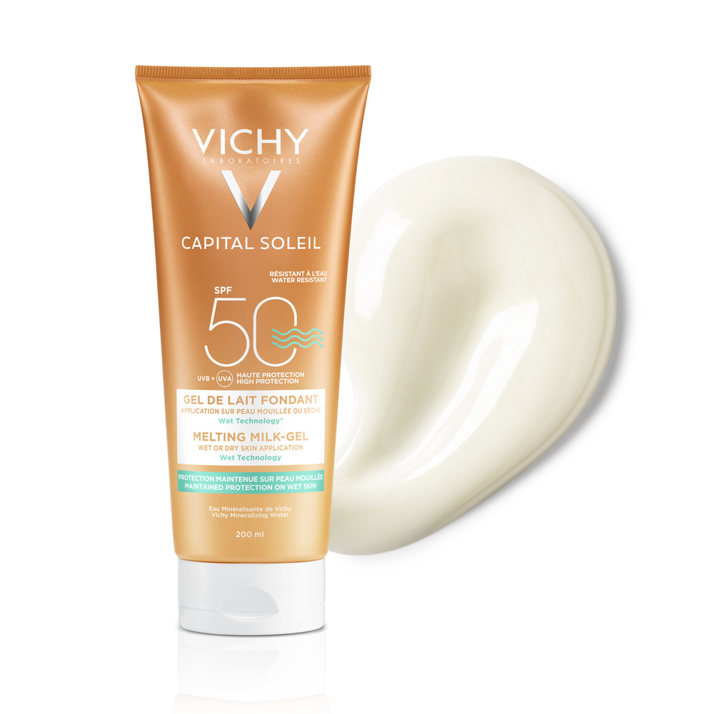 Vichy Ideal Soleil Gel de Lait Ultra Fondant IP50 Protection corps et visage