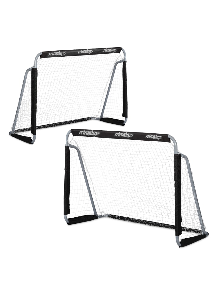 relaxdays 2 x Fußballtor in Schwarz - (B)150 x (H)110 x (T)75 cm günstig kaufen onesize
