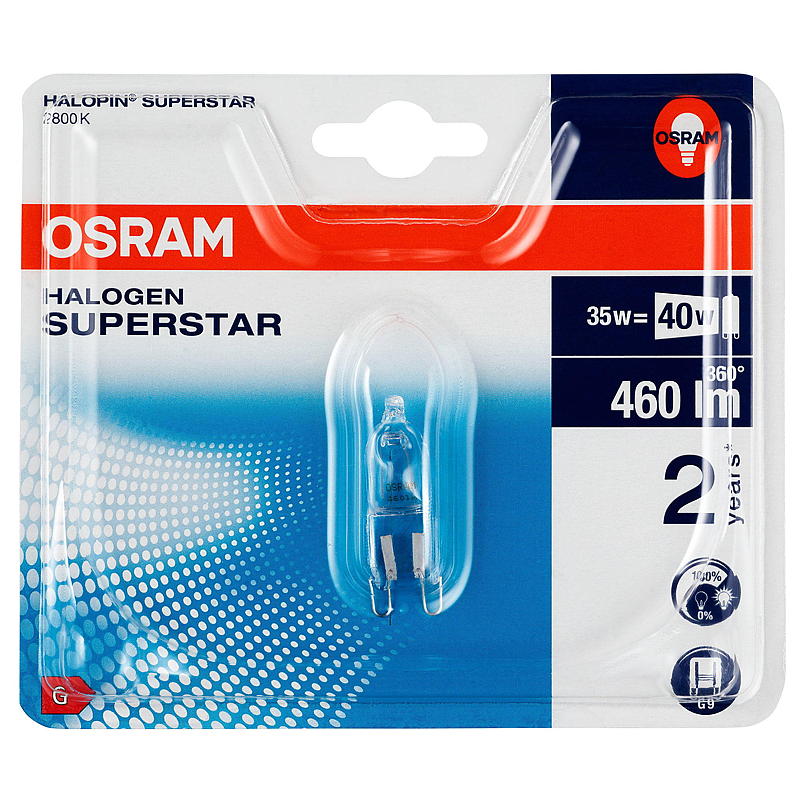 Osram Halogenpære 35 W G9, Osram