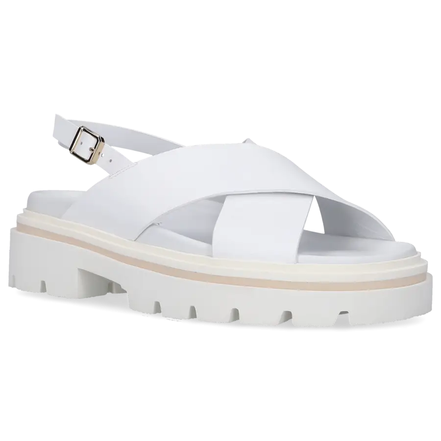 Santoni - Sandalen 59898 Kalbsleder - weiß