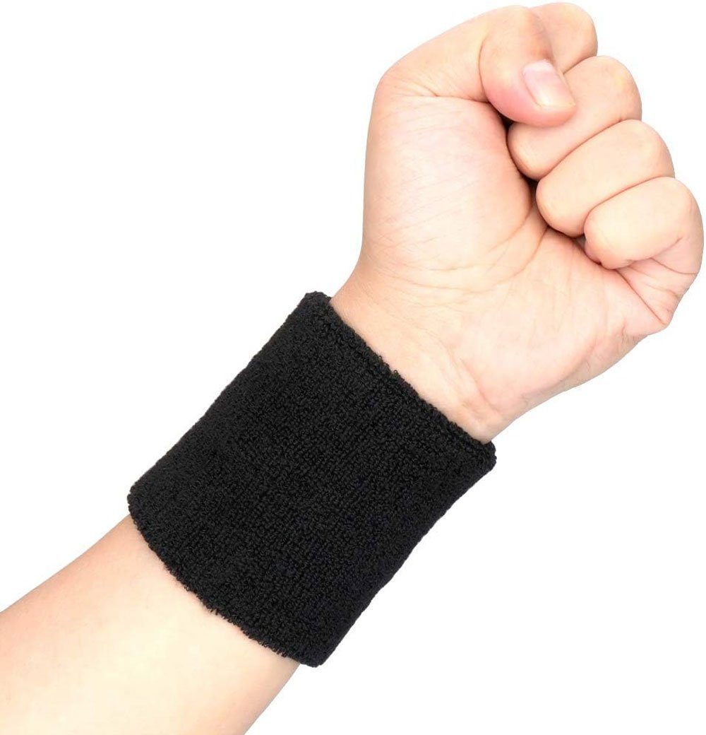 Sarfly Schweißband 6er Set - Fitness Arm Schweißband, aus Baumwolle und Elasthan