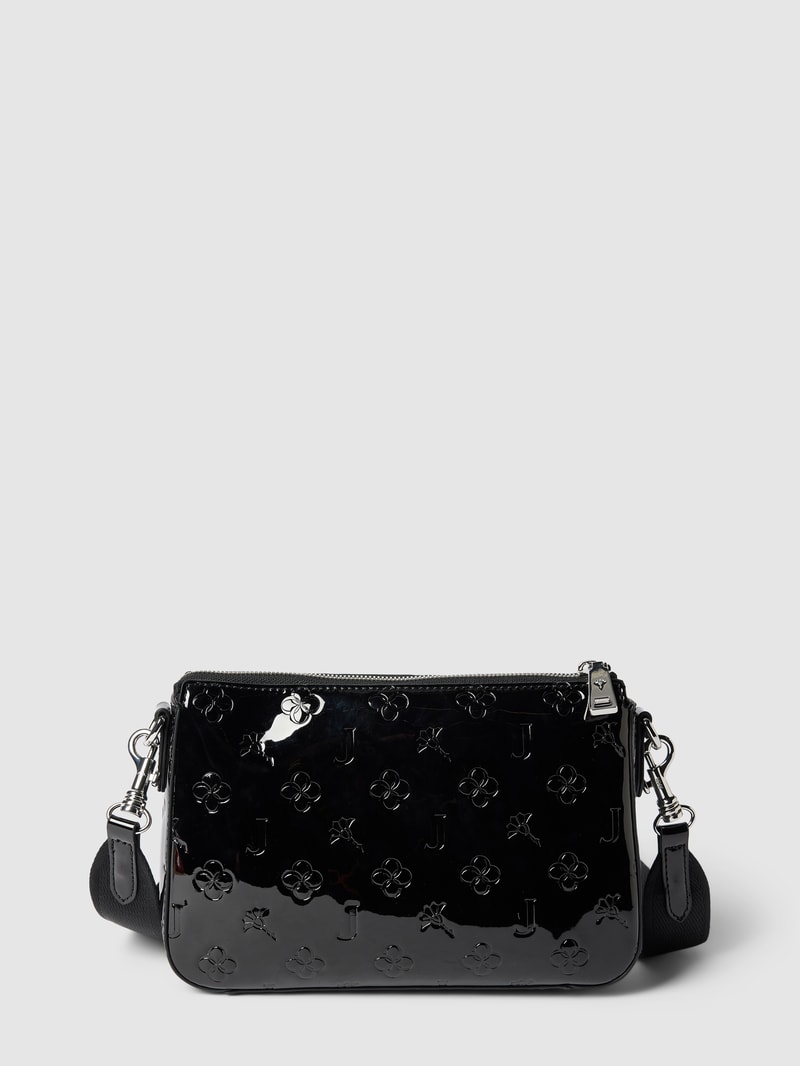 Handtasche mit Muster-Prägung Modell 'decoro lucente jasmina' in black