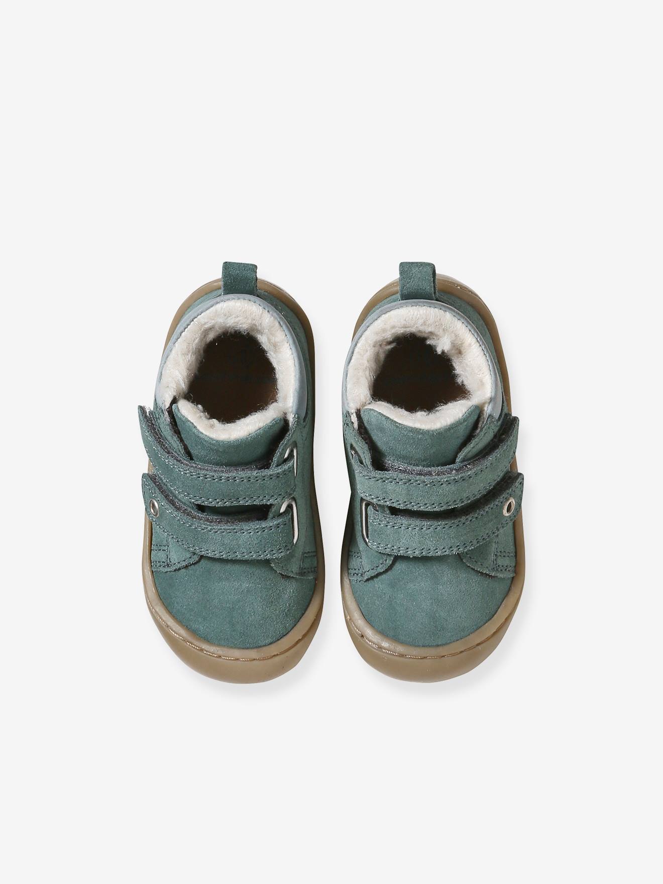 Vertbaudet Warme Baby Lauflern-Boots - grün