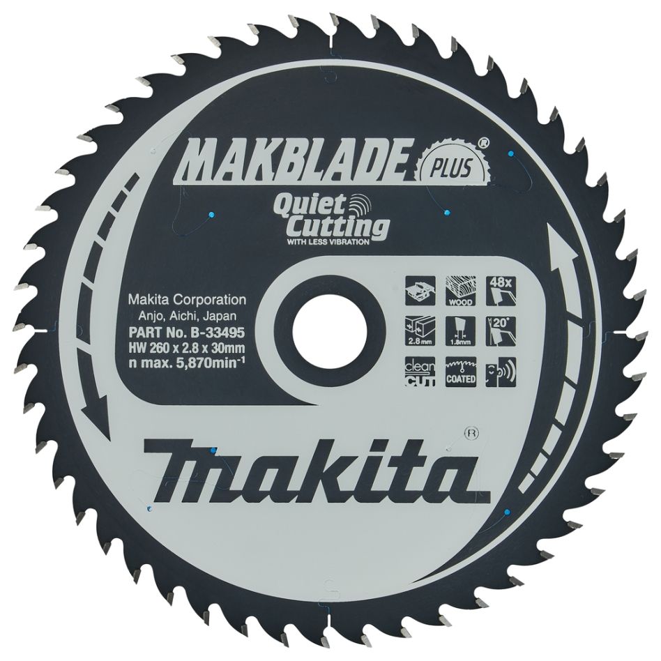 Makita pribor B-33495 Makblade-Plus 260x30x2.8 48T 20g