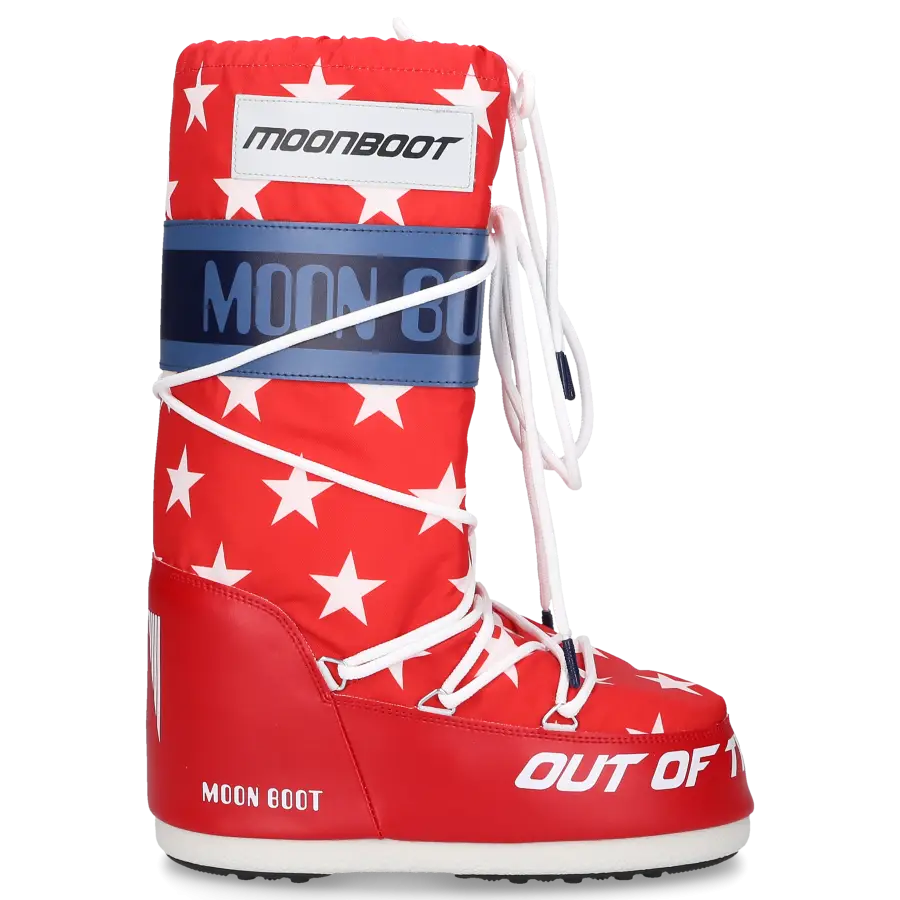 MOON BOOT - Snowboots ICON HIGH RETROBIKER Nylon - rot