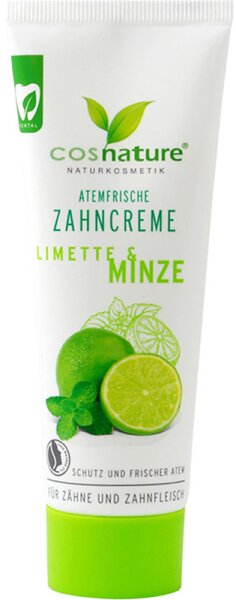 Cosnature Atemfrische-Zahncreme Limette & Minze Zahnpasta