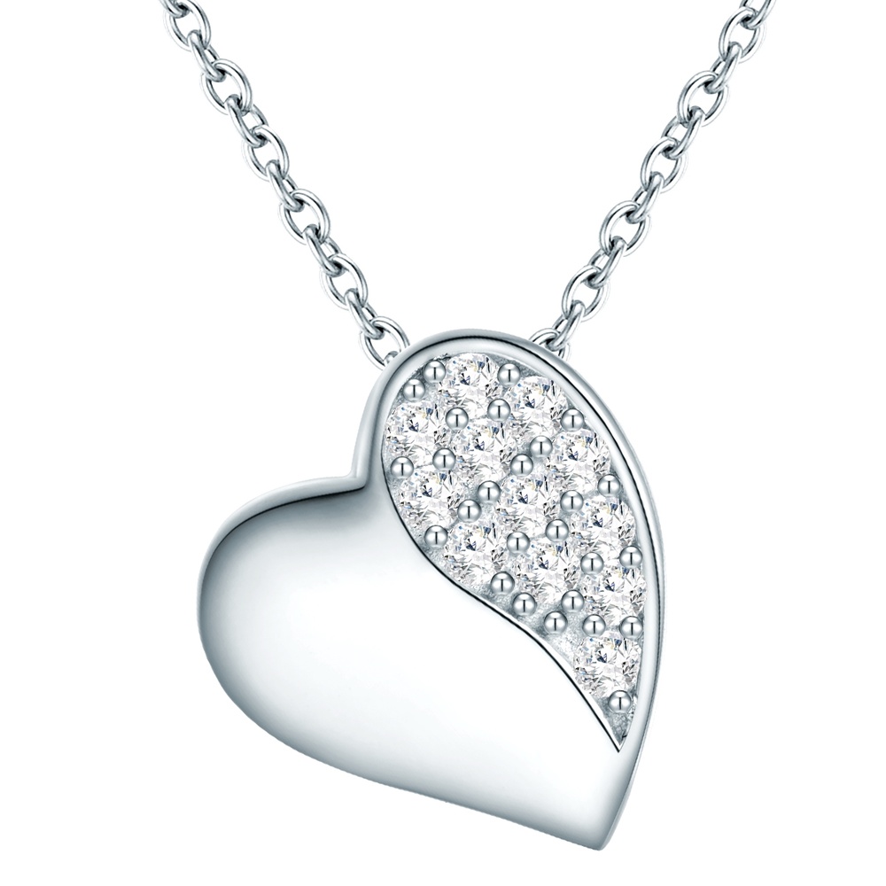 Rafaela Donata Chaîne Coeur Argent sterling Oxyde de zirconium (CZ) en Argent collier