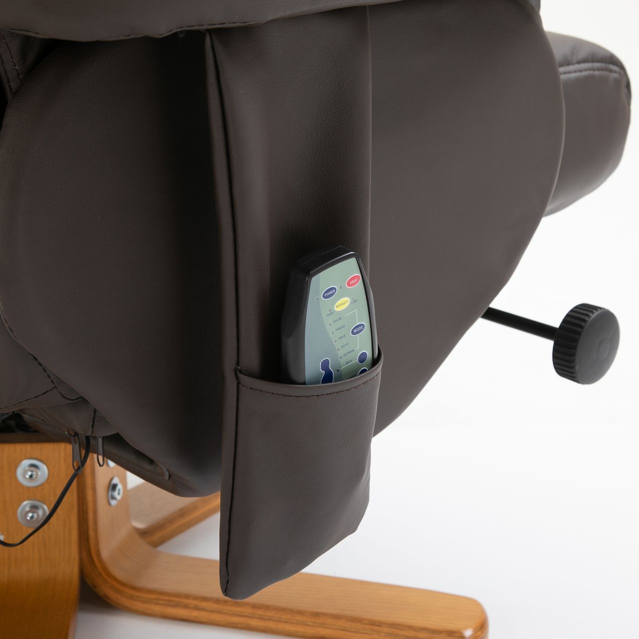 HOMCOM Massagesessel mit Fußhocker Relaxsessel  Braun