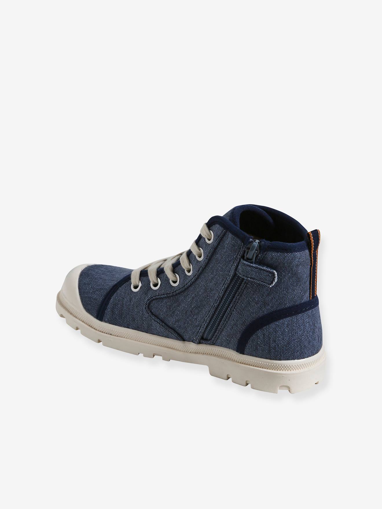 Vertbaudet Kinder Stoff-Sneakers mit dicker Sohle - jeansblau