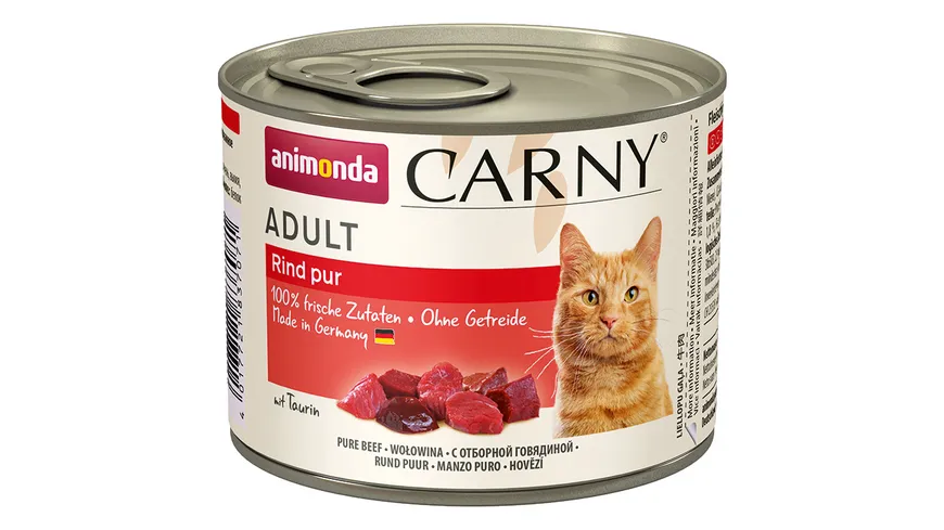 ANIMONDA Katzennassfutter Carny Adult Rind pur 200 g