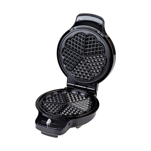 Waffeleisen, Herzform, schwarz
