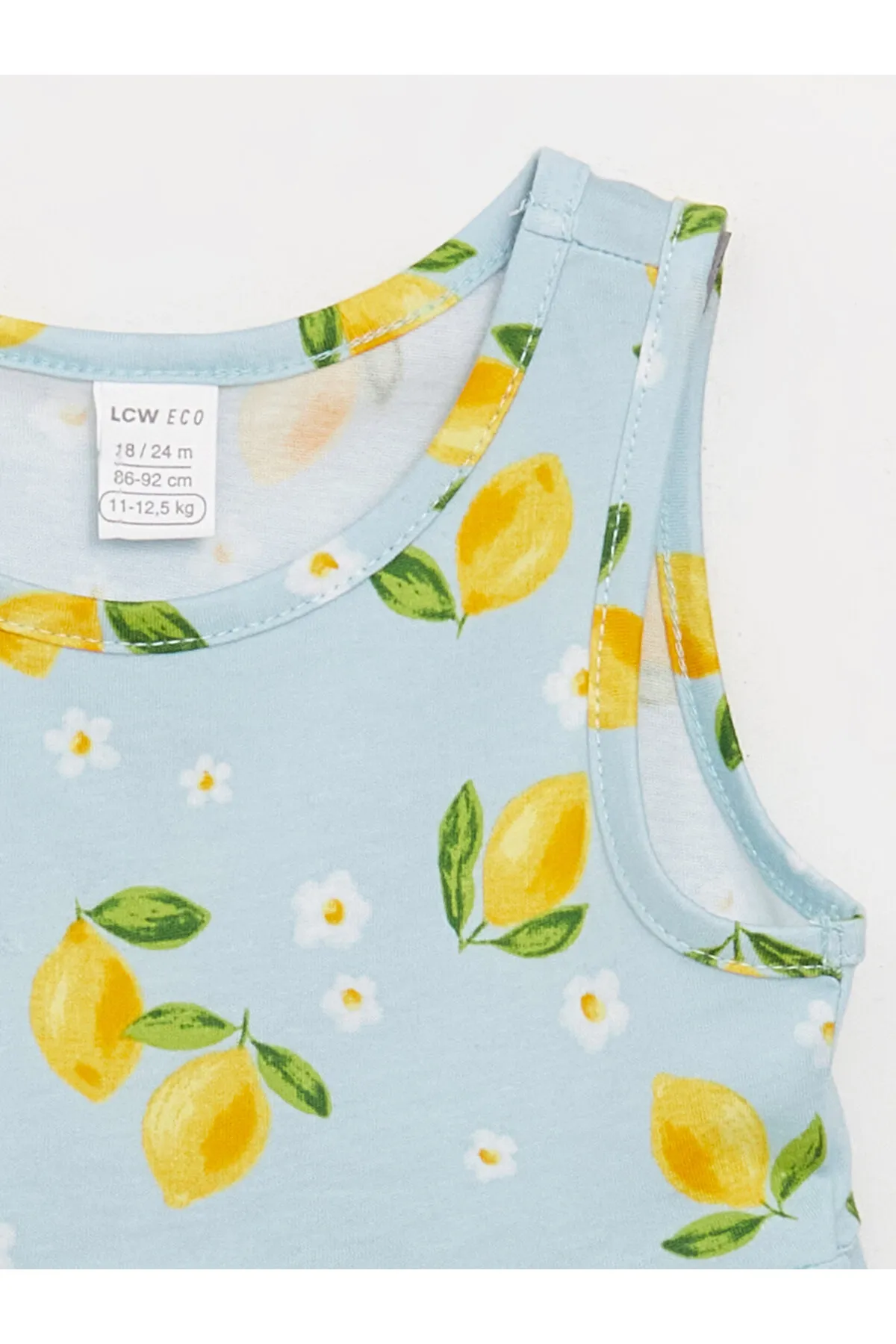 LC Waikiki  Gemustertes Babymädchenkleid mit Rundhalsausschnitt