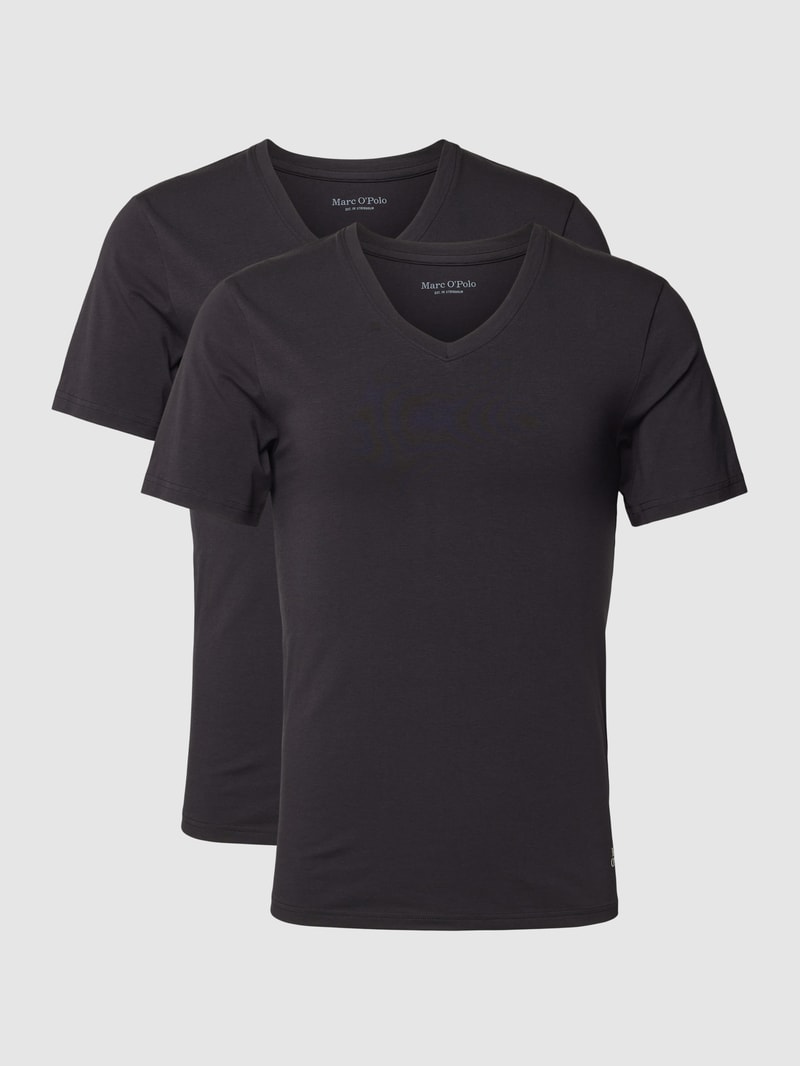 T-Shirt im 2er-Pack Modell 'ESSENTIALS' in schwarz