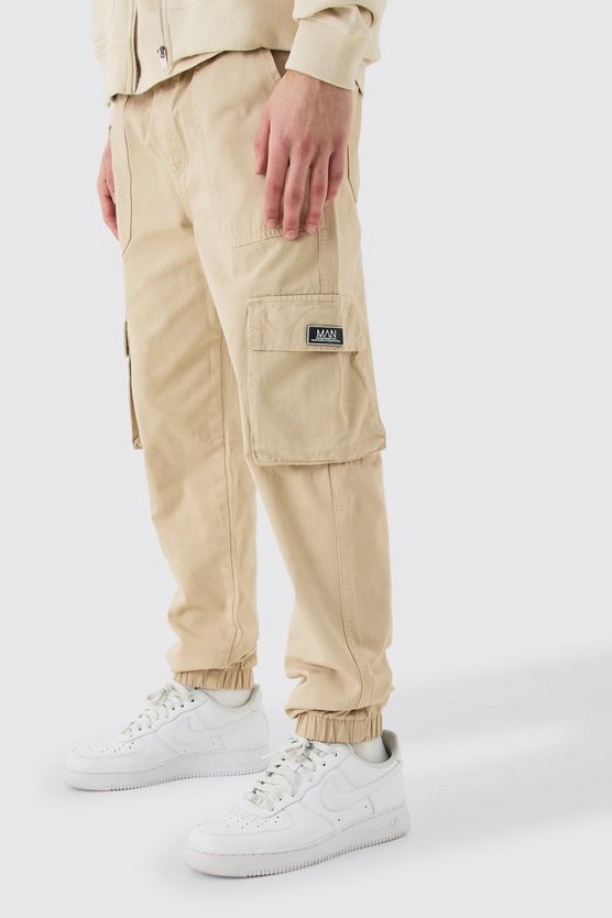 Slim-Fit Cargo-Jogginghose mit elastischem Bund