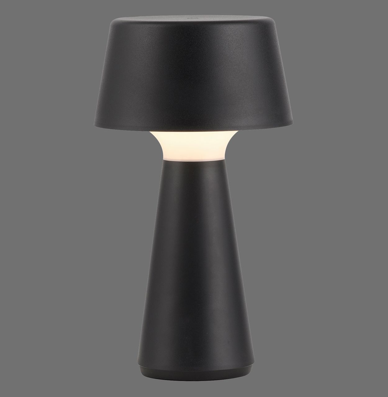 JUST LIGHT Akku-Tischleuchte ABERA, 1xLED-Board/3Watt/3000Kelvin, IP54, Schwarz