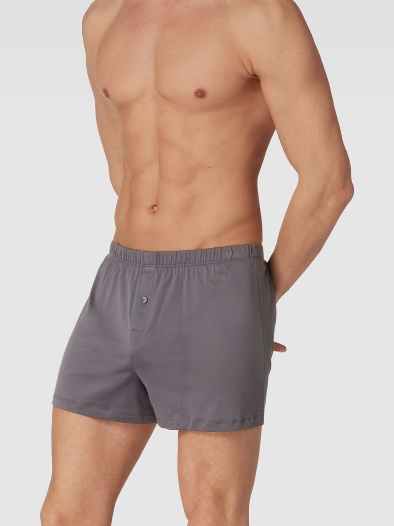 Boxershorts mit elastischem Bund in rauchblau