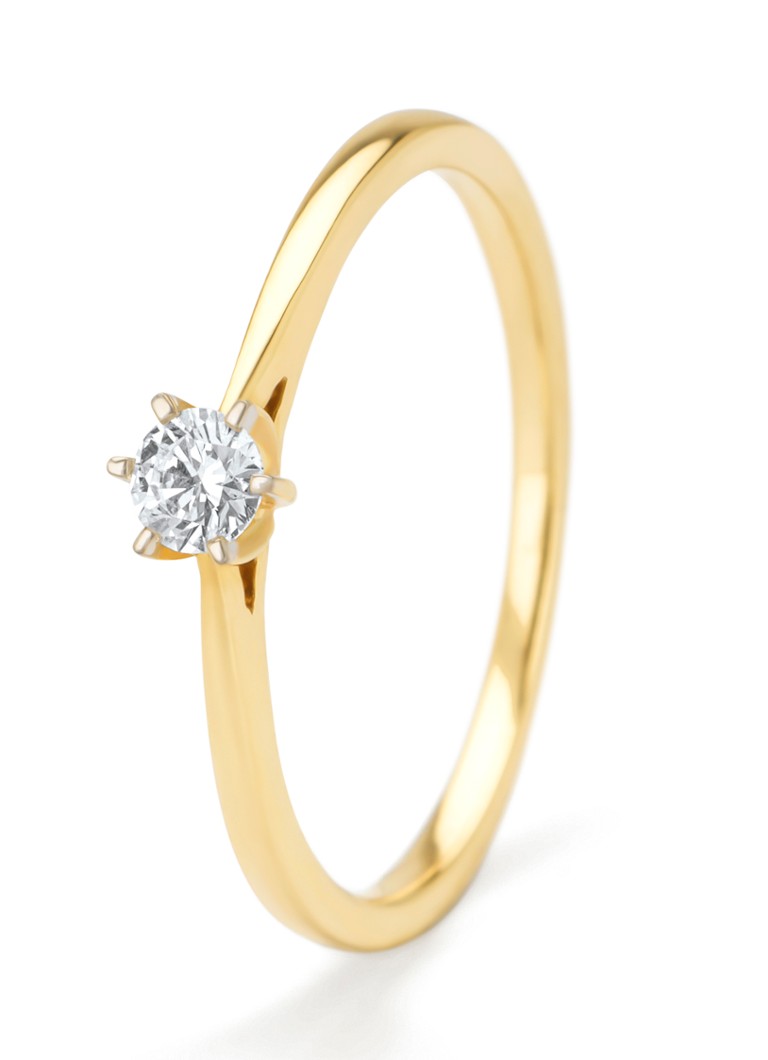 Bague en or Diamond Point, diamant de 0,15 ct, Starlight