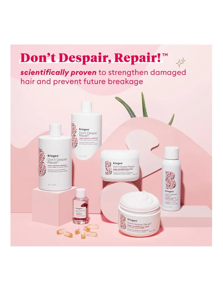 Kit de călătorie Briogeo Don't Despair, Repair!™ pentru întărirea și repararea părului - Set de îngrijire a părului în format de călătorie