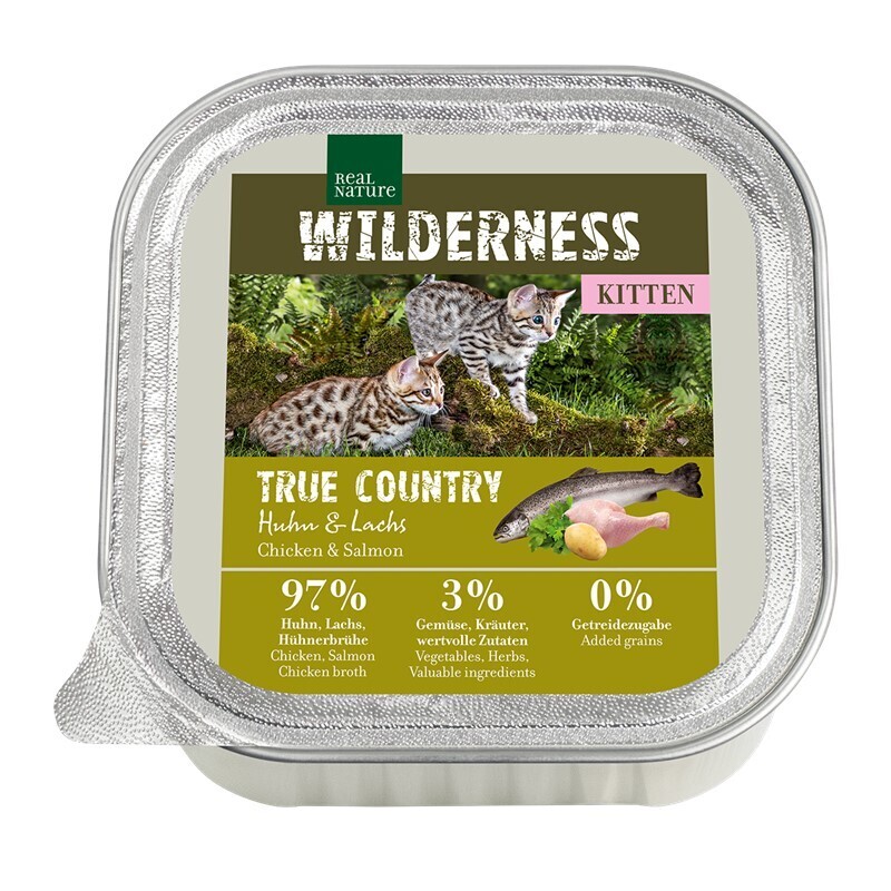 REAL NATURE Nassfutter REAL NATURE WILDERNESS Kitten 16x100g True Country Huhn & Lachs