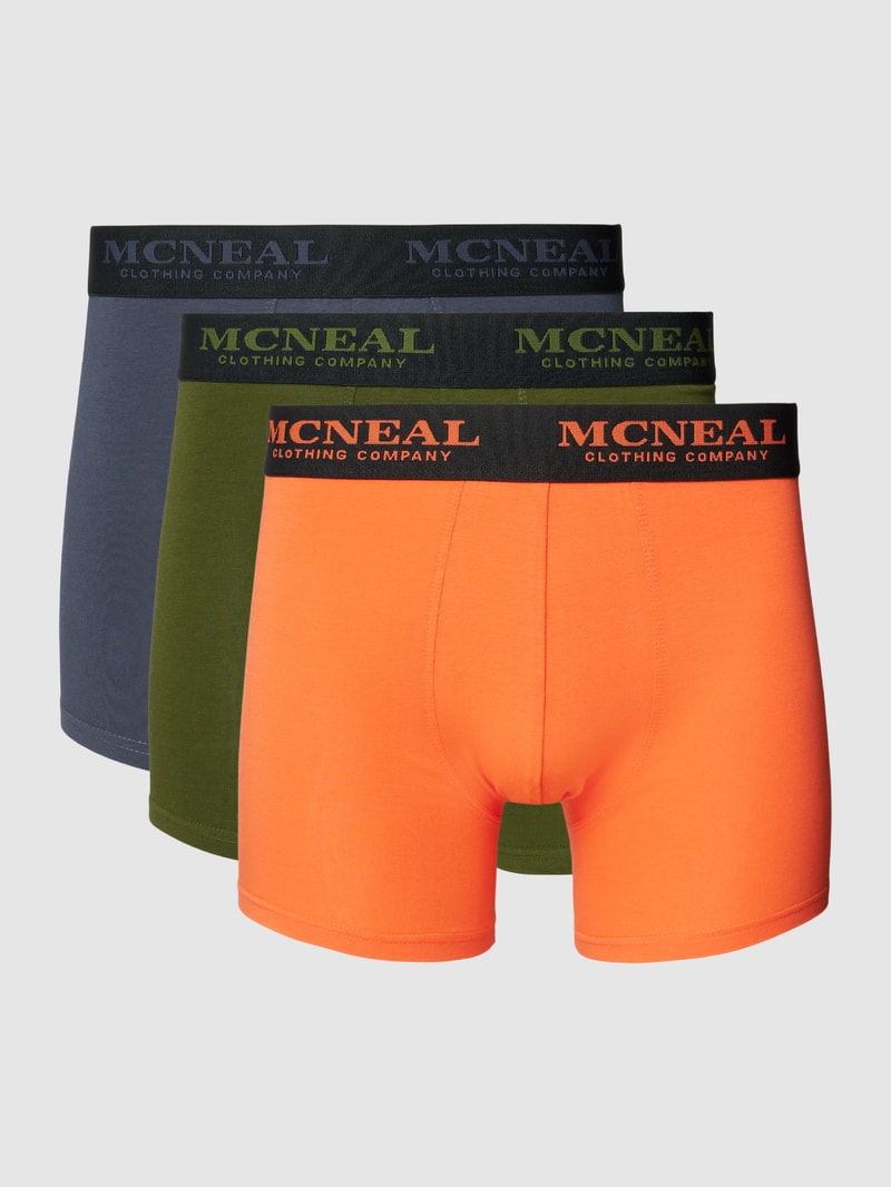 runks mit Logo-Bund im 3er-Pack in dunkel orange