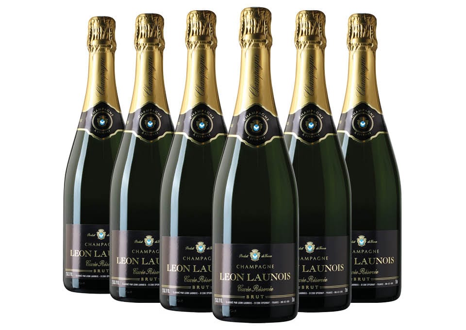 Champagne AOC Cuvée Réservée Brut Léon Launois 6 bouteilles de 0,75 ℓ