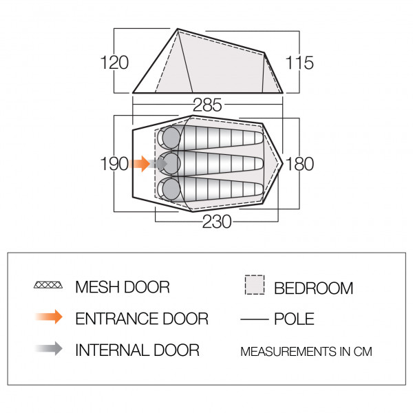 Vango - Soul 300 - 3-Personen Zelt