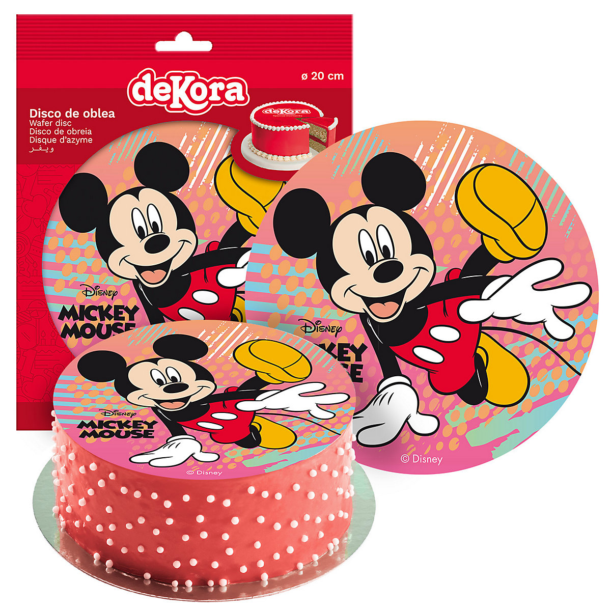 Essbare Tortenaufleger   Mickey Mouse 20cm