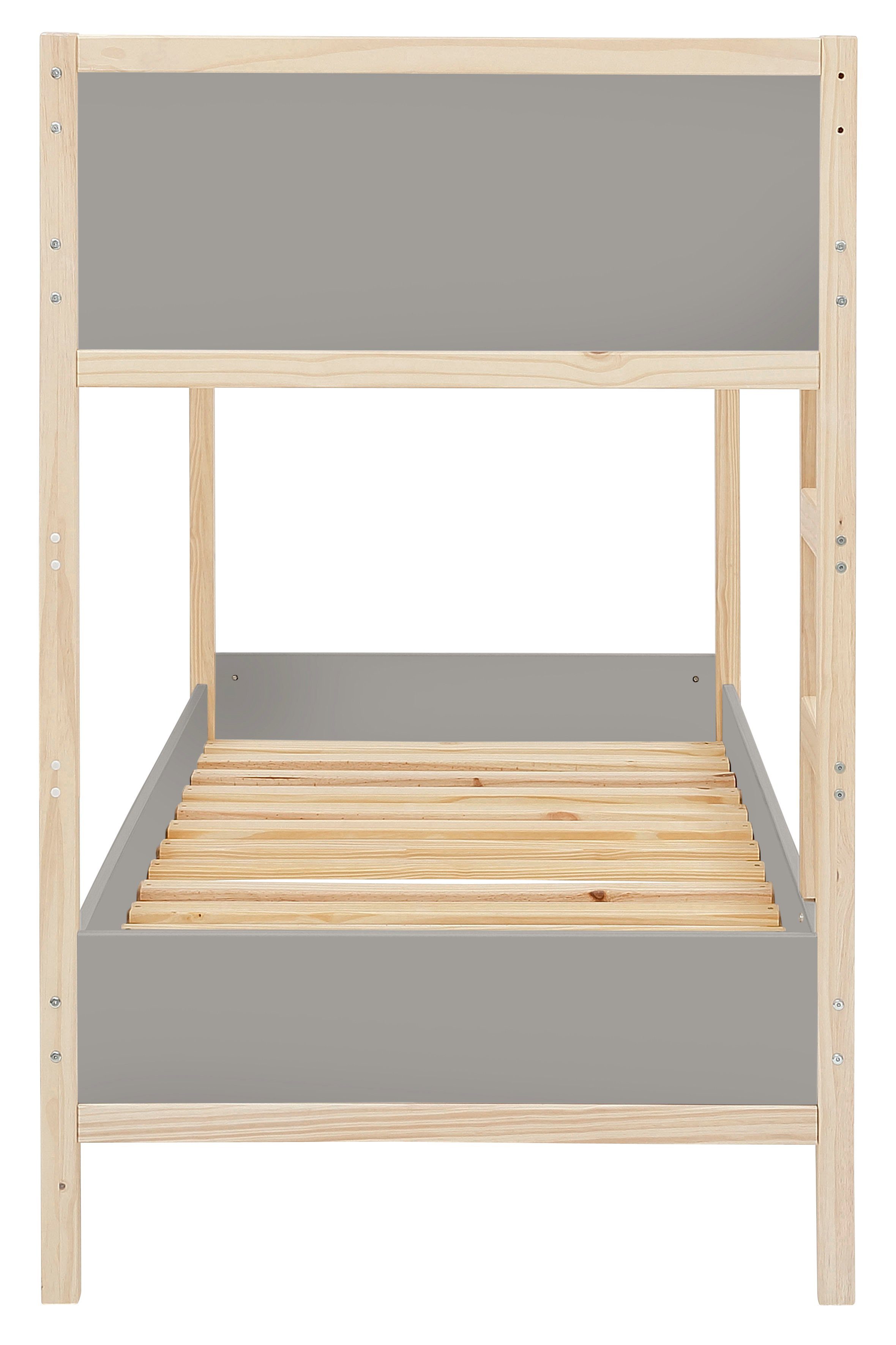 Lüttenhütt Etagenbett Janne, Kiefernholz, Etagenbett, inklusive Holzleiter, Liegefläche 90x200 cm