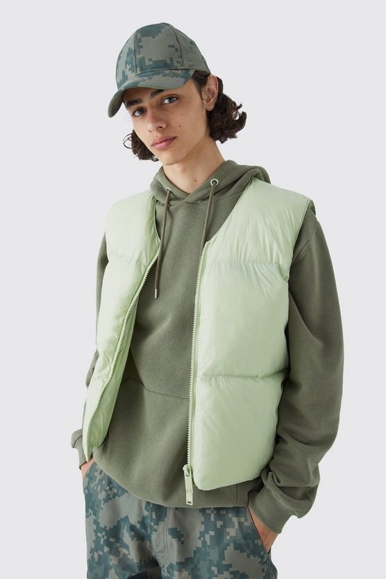 Gläzende gesteppte Nylon-Weste