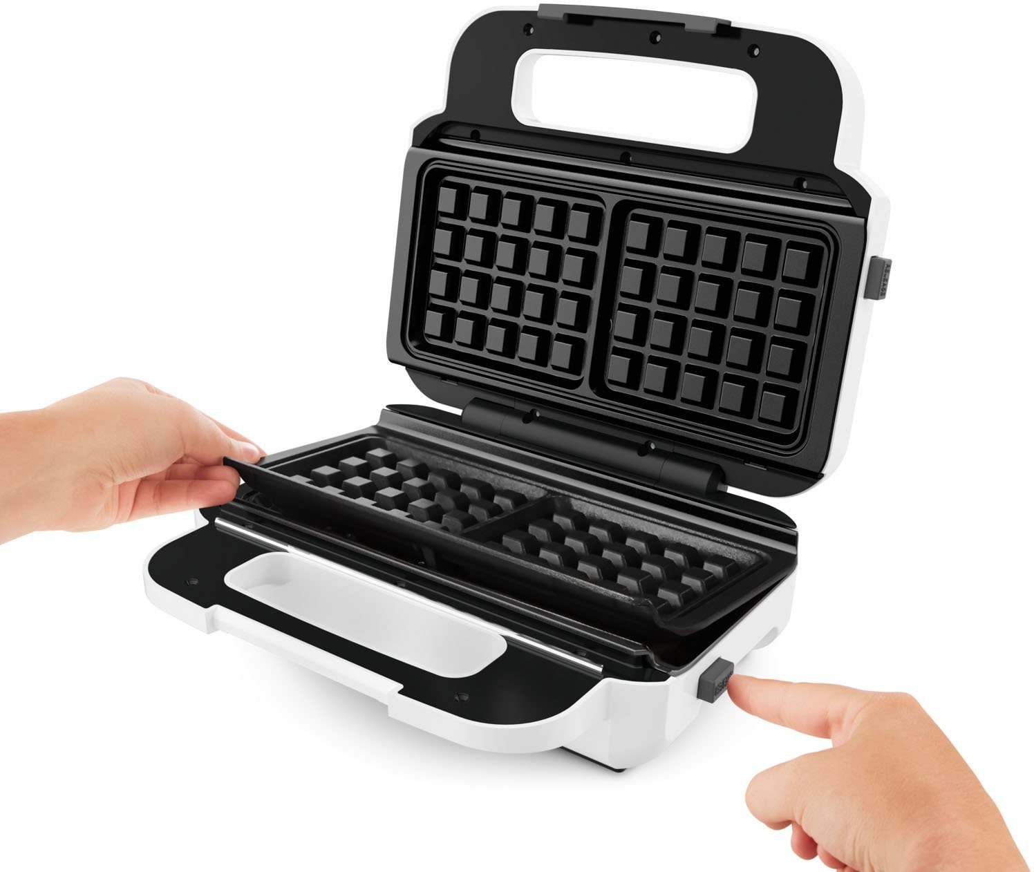 Tefal 2-in-1-Sandwichmaker SW7011 Snack XL, 850 W, 2 antihaft + spülmaschinengeeignete Plattensets, inkl. Rezeptheft