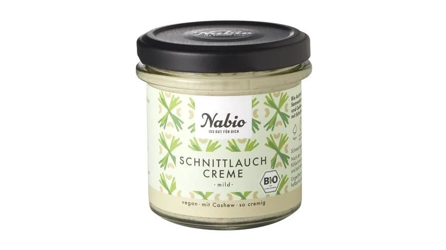 Nabio Bio Aufstrich Cashew Creme mit Schnittlauch 135 g