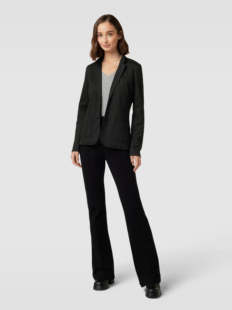 Blazer mit Karomuster in schwarz