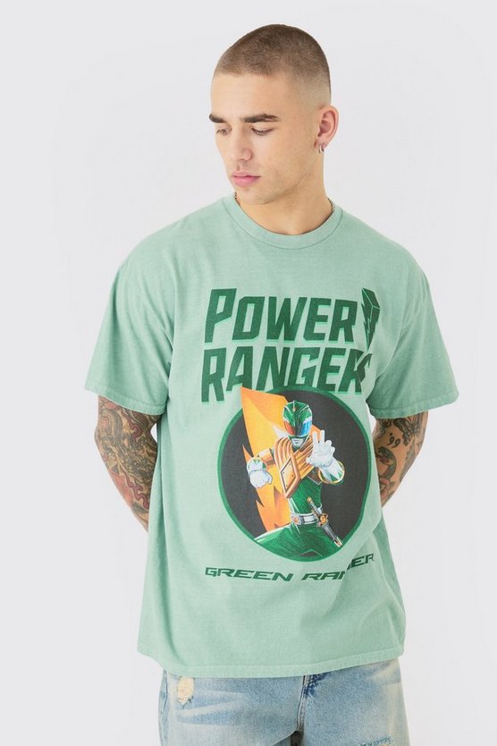Oversize T-Shirt mit lizenziertem Power Rangers Print