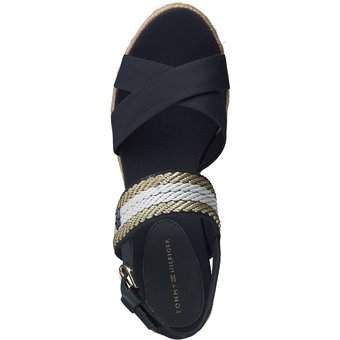 Tommy Hilfiger Golden Webbing Mid Wedge in blau