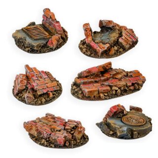 Medium Old Town Ruins Basing Kit (6)