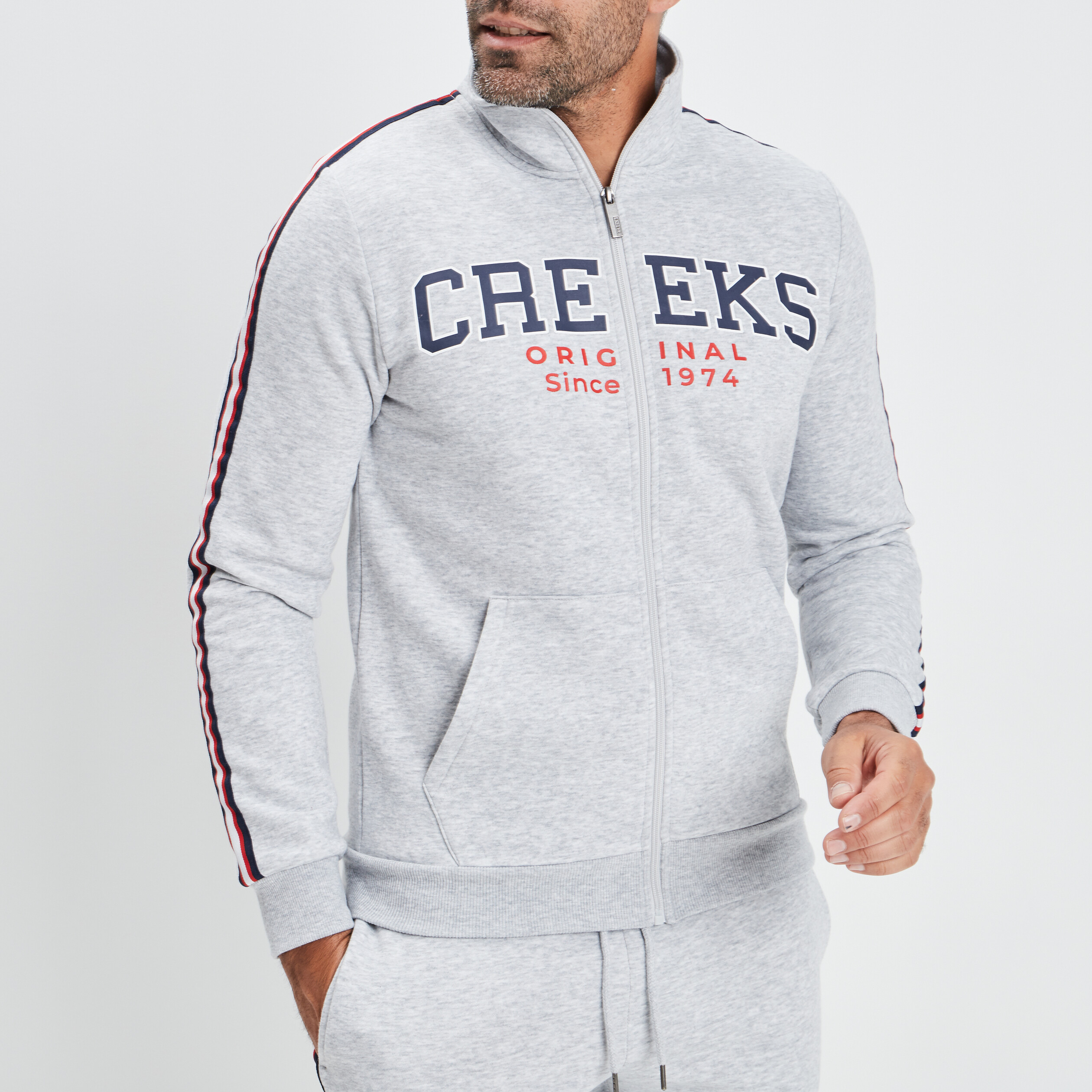 Gilet zippé Creeks gris clair homme | La Halle
