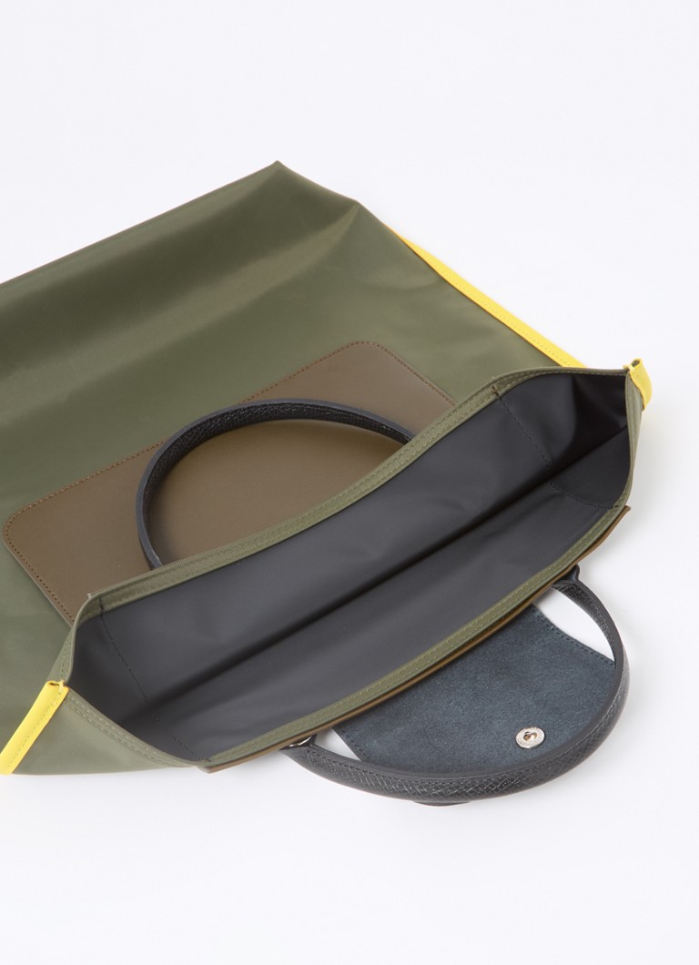 Geantă Longchamp Cabas M cu detalii din piele