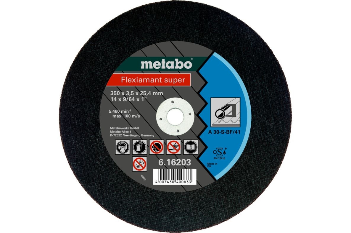 Metabo Tillbehör 616204000 Kapskiva Ø 400x4,0x25,4mm stål Flexiamant super