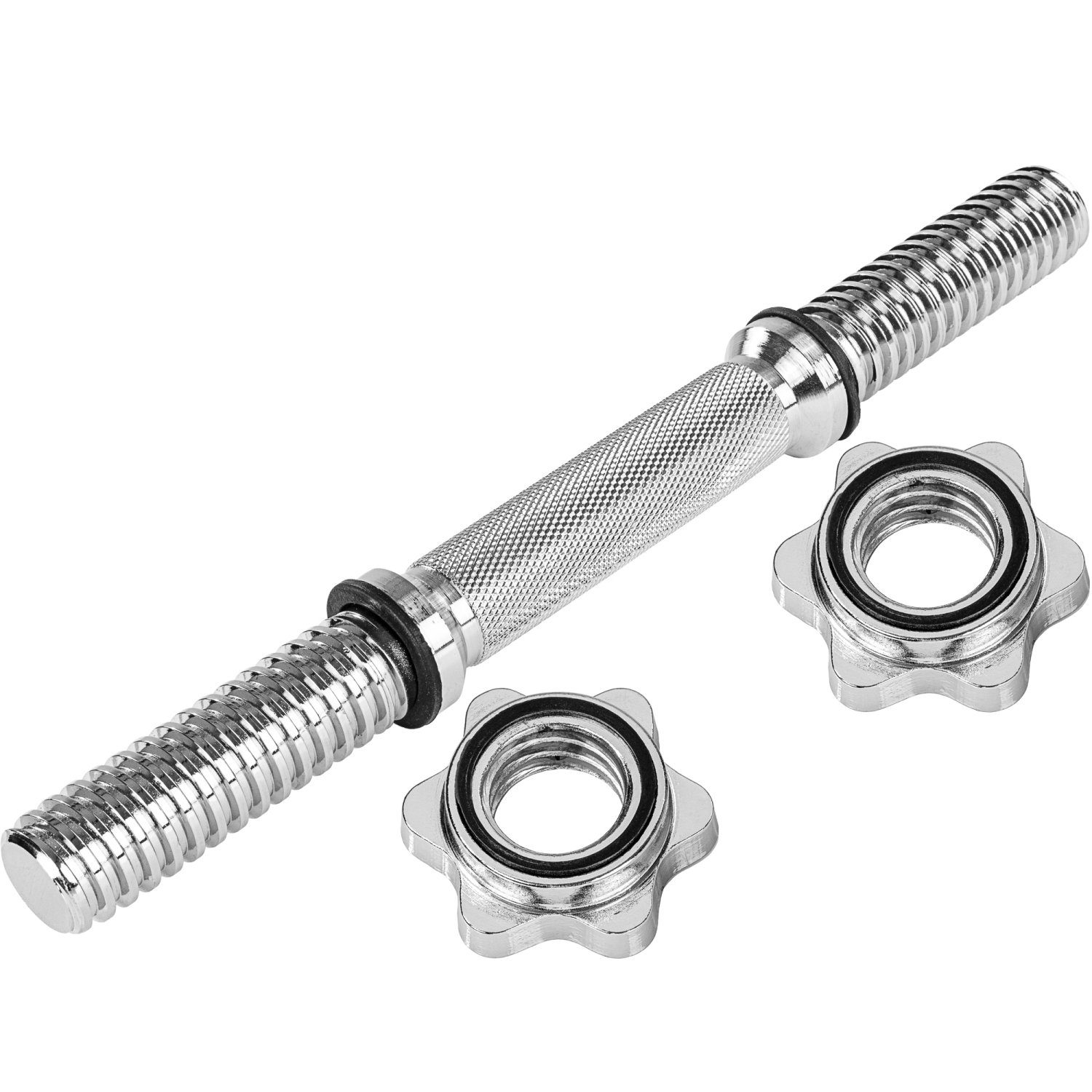 MOVIT Kurzhantelstange Movit® Kurzhantelstange, einzeln oder als 2er Set, verchromtem Stahl, 35,00 cm (1-tlg), 35 x Ø 3 cm STANDARDNORM, Gewicht ca. 2 kg, verchromt & gerändelt