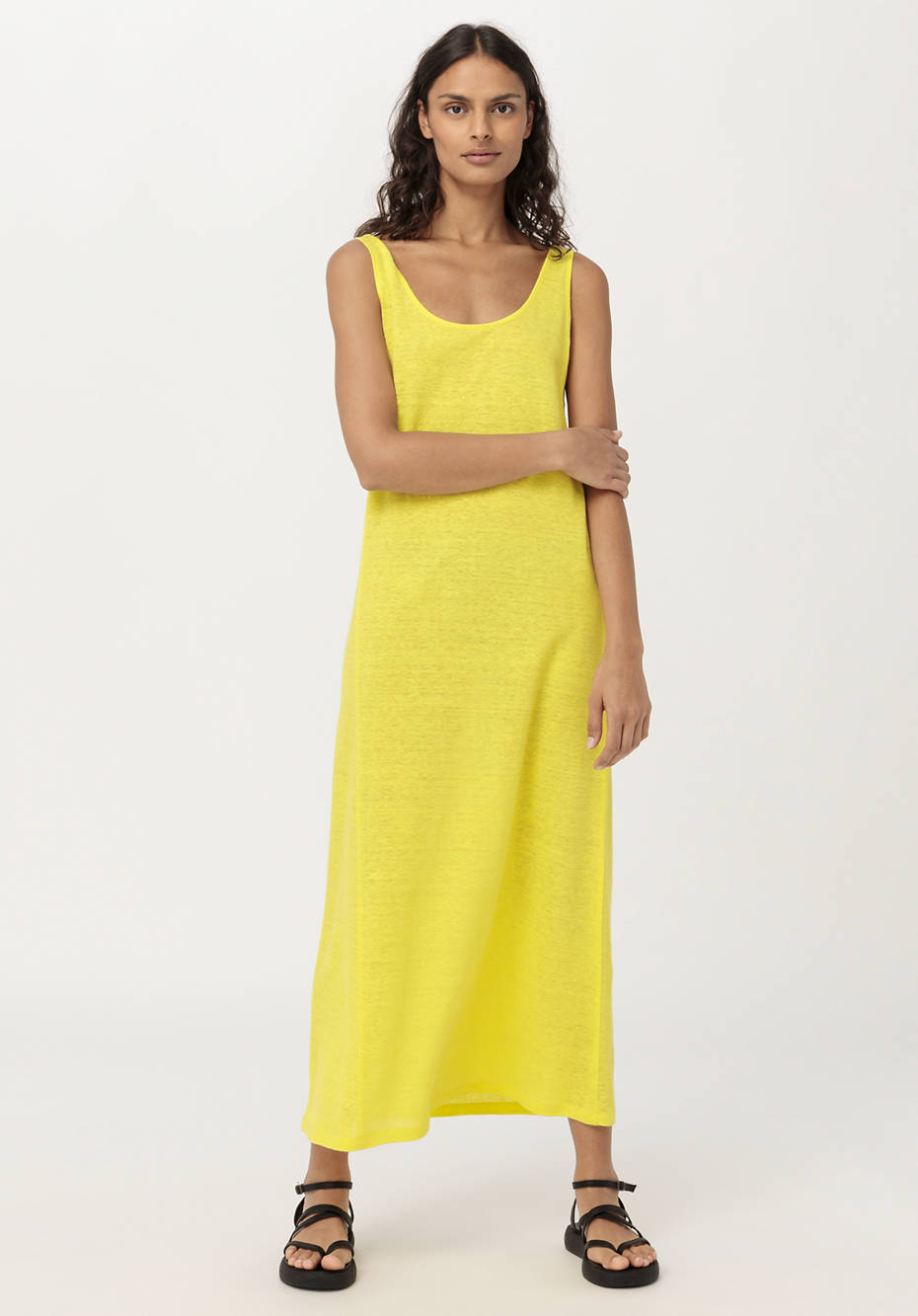 Jersey-Kleid aus reinem Hanf