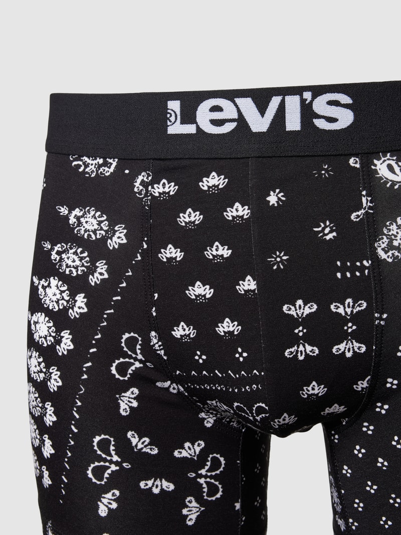 Trunks mit Label-Bund Modell 'BANDANA' im 2er-Pack in schwarz