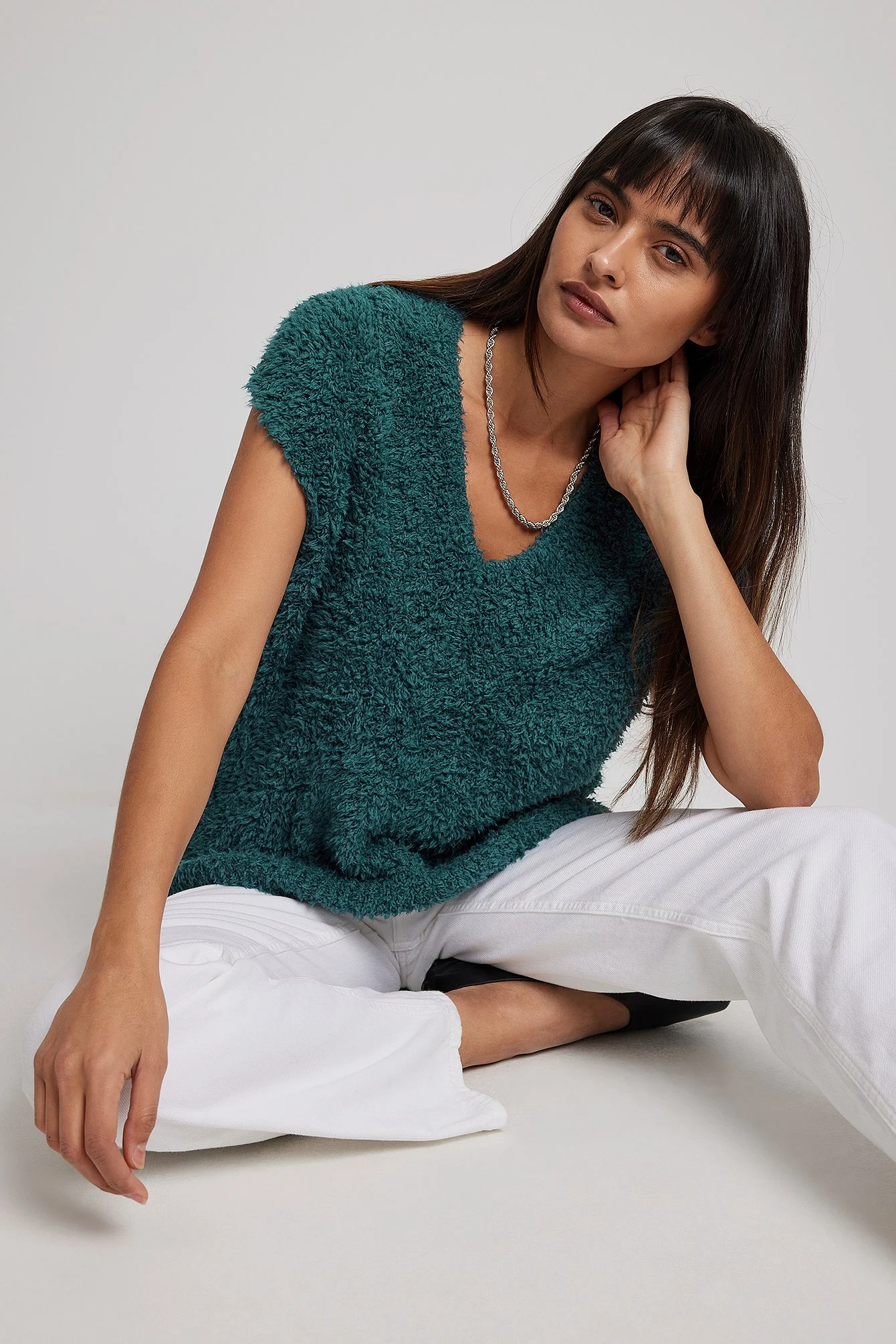 Boxy-Strickweste in Oversize