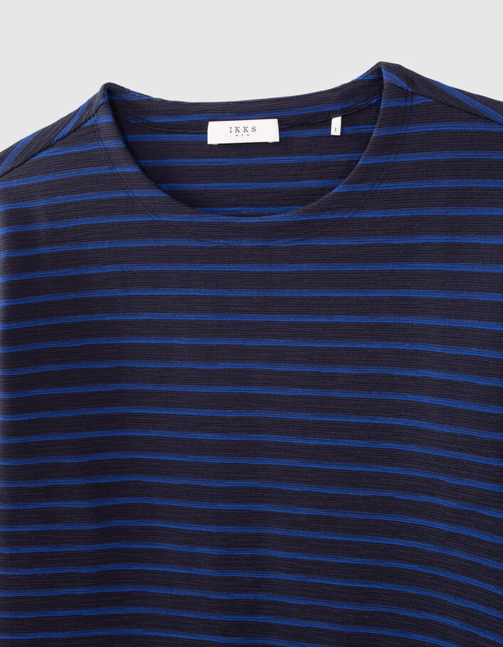 T-shirt marine rayures bleues Homme