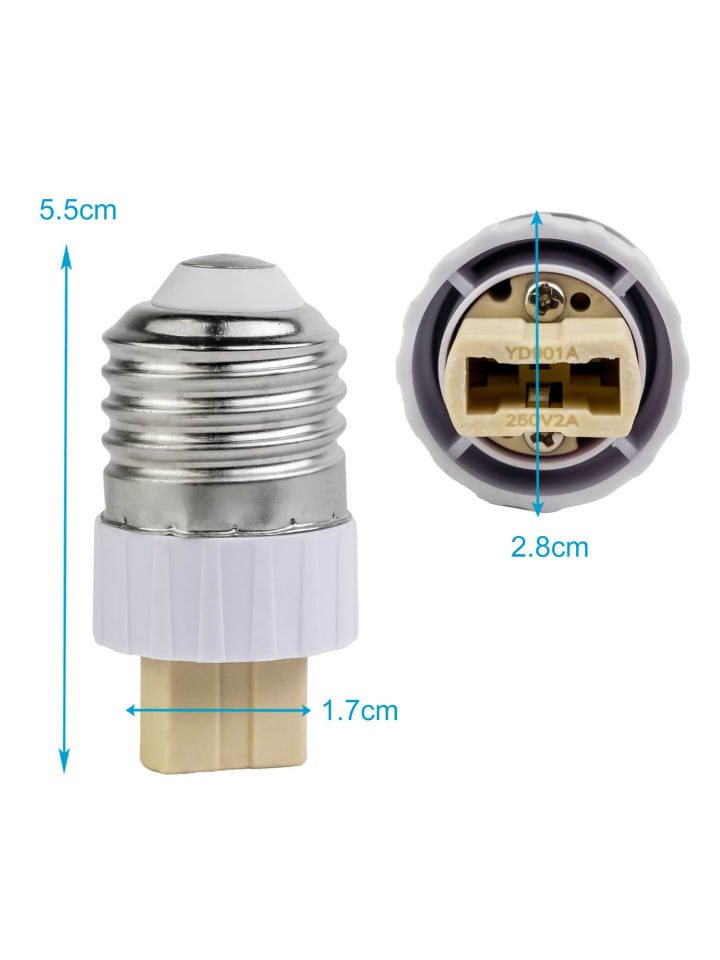Intirilife 4er Set Lampenadapter E14 auf GU10 in WEISS günstig kaufen onesize