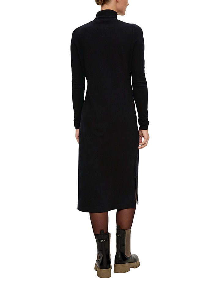 s.Oliver Strickkleid in Schwarz günstig kaufen